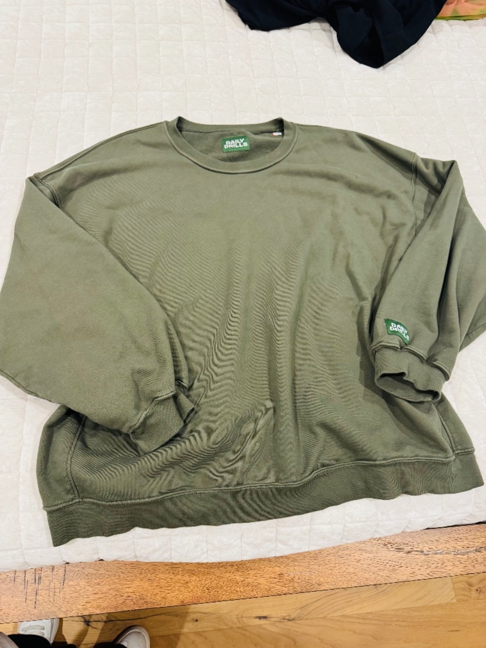 Daily Drills Oversized Lounge Crewneck Sweatshirt - Matcha Green